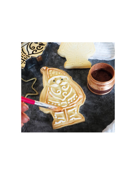 Cortador de biscoitos para o Pai Natal da Scrapcooking + gofrador de madeira