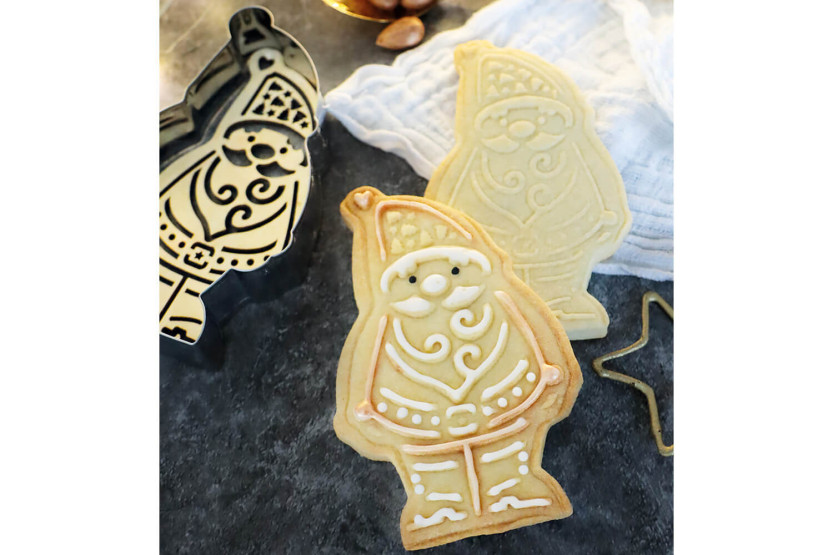 Cortador de biscoitos para o Pai Natal da Scrapcooking + gofrador de madeira