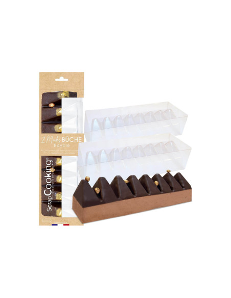 Sett med 2 Scrapcooking Royale 30 cm tømmerstokkformer