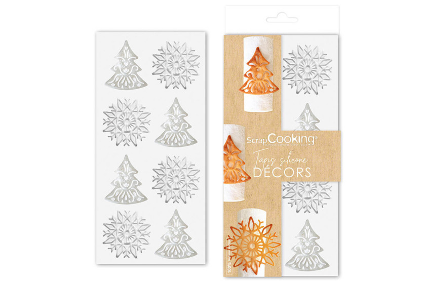Tapete de silicona para scrapcooking Dulces adornos navideños para troncos