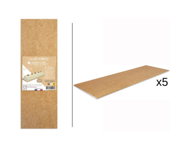 Conjunto de 5 suportes para troncos/bolos de cozinha de sucata 10x30cm em cartão kraft