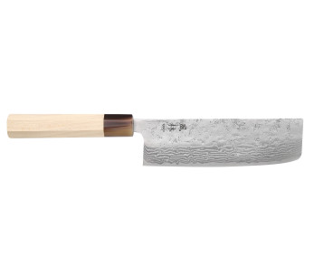 Yuzo Haruto Damasco 16,5cm Cuchillo nakiri japonés hecho a mano