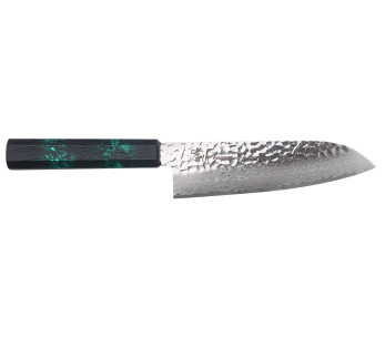 VG10 Sakai Takayuki Nanairo Verde Damasco 17cm coltello santoku giapponese