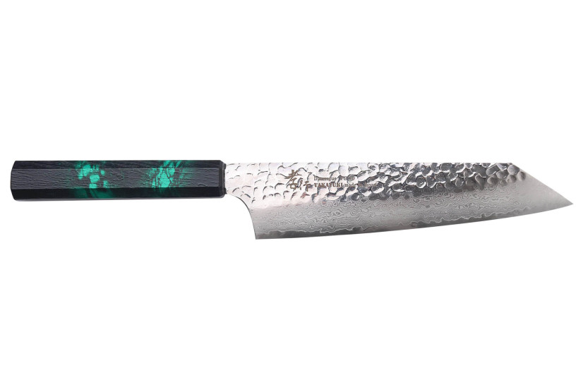 Faca japonesa Sakai Takayuki Nanairo verde kiritsuke