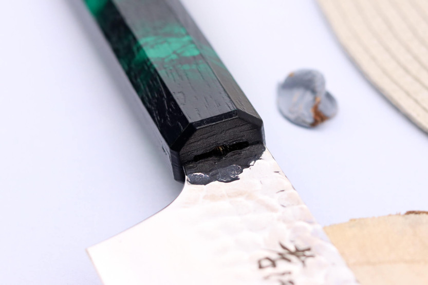 Faca japonesa Sakai Takayuki Nanairo verde kiritsuke