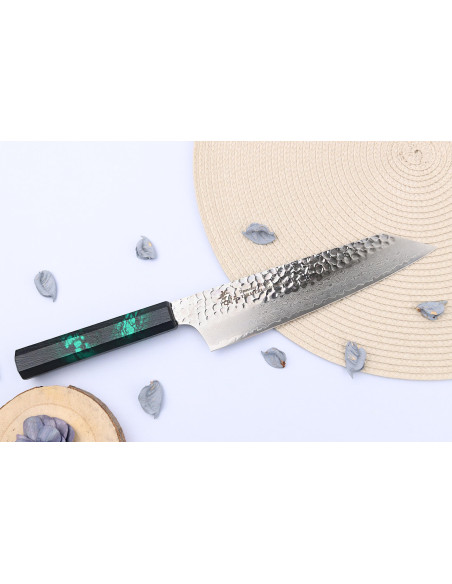 Faca japonesa Sakai Takayuki Nanairo verde kiritsuke