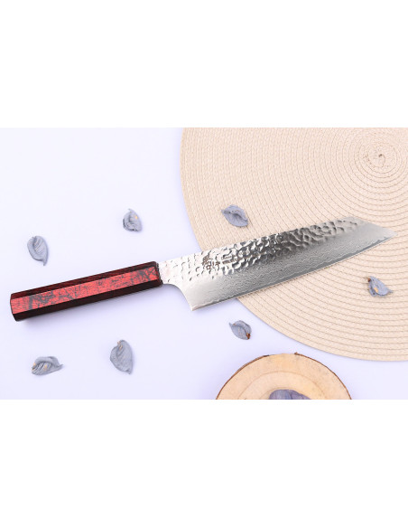 Sakai Takayuki Nanairo faca japonesa kiritsuke vermelha