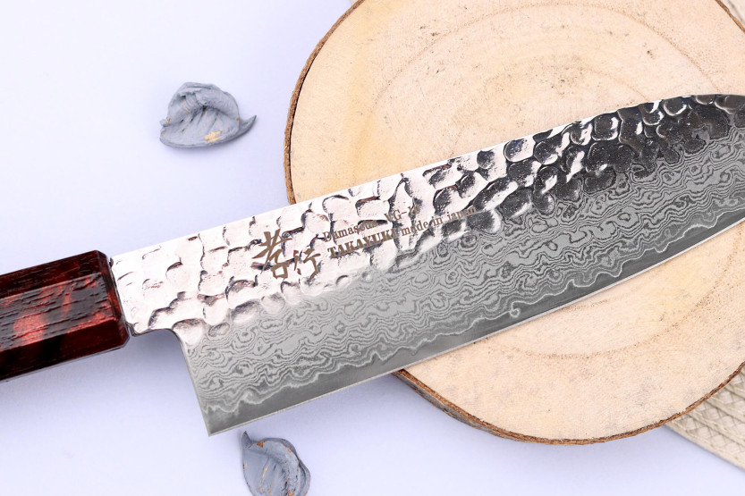 Japanisches Santokumesser 17 cm Sakai Takayuki Nanairo Wine Damas VG10