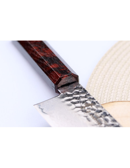 Couteau santoku japonais 17cm Sakai Takayuki Nanairo Wine Damas VG10