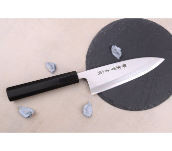 Couteau deba 15cm japonais artisanal Sakai Takayuki Aoniko 2