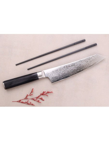 Sakai Takayuki Grand Chef Seigaiha Damascus 19 cm kokkekniv, 45 lag