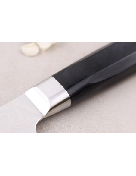 Sakai Takayuki Grand Chef Seigaiha Damascus 19cm kockkniv kengata, 45 lager
