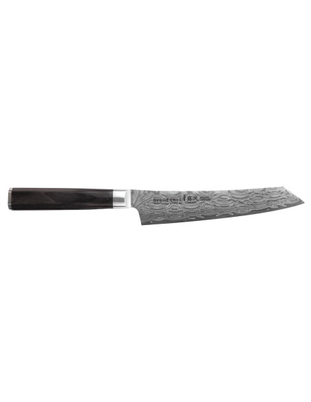 Couteau kengata universel 15cm japonais Sakai Takayuki Grand Chef Seigaiha Damas 45 couches