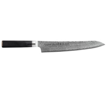 Sakai Takayuki Grand Chef Seigaiha Damaskus 24cm sujihikikniv, 45 lager