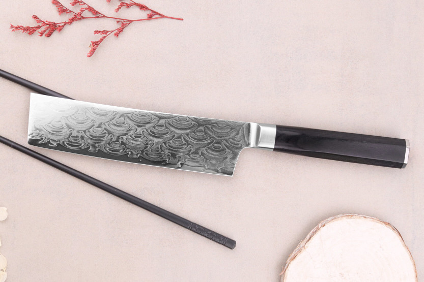 Sakai Takayuki Grand Chef Seigaiha Damasco 45 strati 16 cm coltello nakiri giapponese