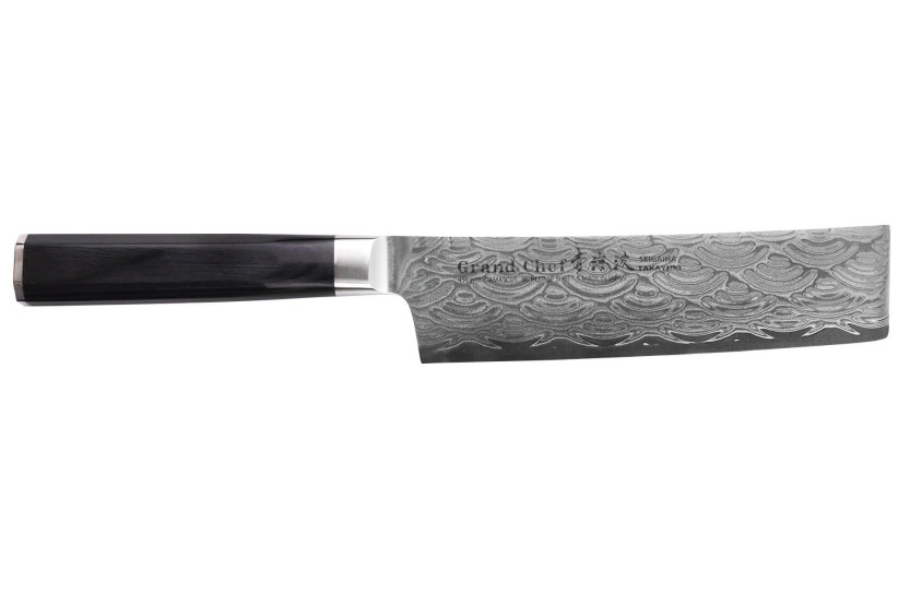 Sakai Takayuki Grand Chef Seigaiha Damasco 45 capas 16cm cuchillo nakiri japonés