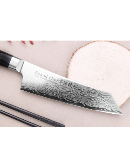 Sakai Takayuki Grand Chef Seigaiha 16cm santoku mes