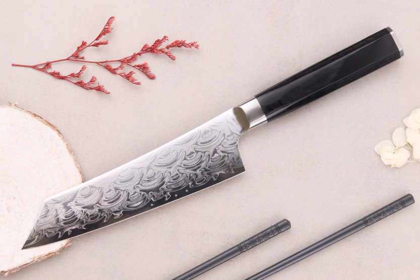 Sakai Takayuki Grand Chef Seigaiha 16cm santoku mes