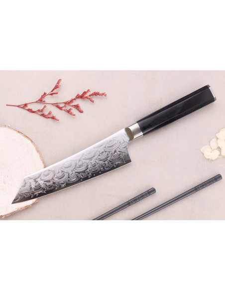 Sakai Takayuki Grand Chef Seigaiha 16cm santoku mes