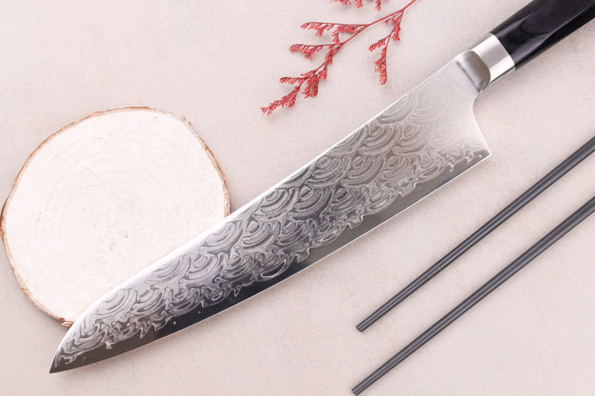 Sakai Takayuki Grand Chef Seigaiha Damascus 45 lag 24 cm japansk kokkekniv