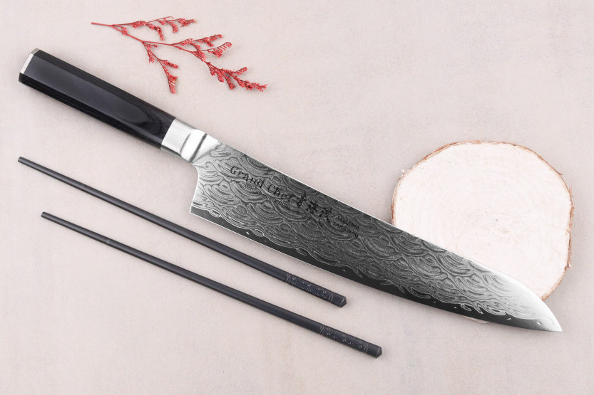 Sakai Takayuki Grand Chef Seigaiha Damascus 45 lag 24 cm japansk kokkekniv