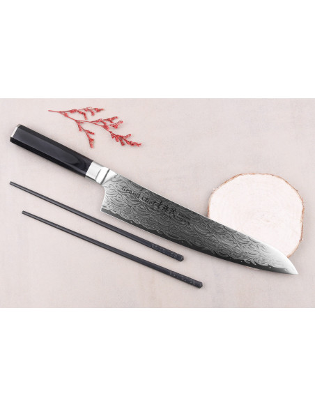 Sakai Takayuki Grand Chef Seigaiha Damascus 45 lag 24 cm japansk kokkekniv
