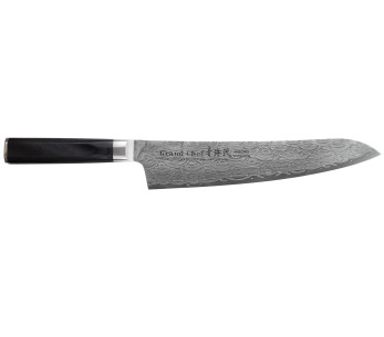 Sakai Takayuki Grand Chef Seigaiha Damasco 45 capas 24cm Cuchillo de chef japonés