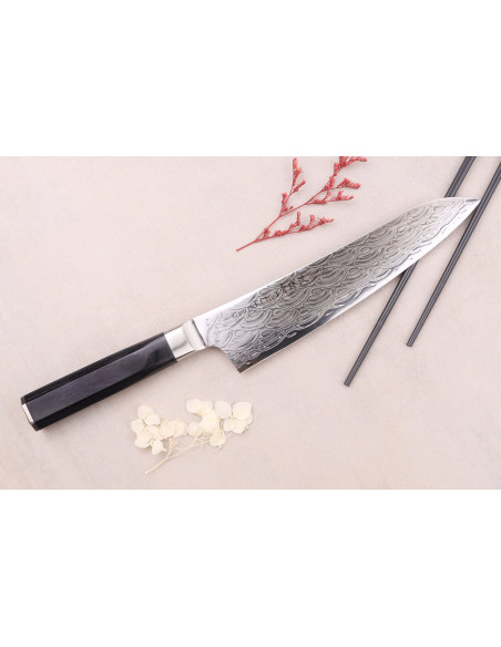 Cuchillo de Chef Sakai Takayuki Grand Chef Seigaiha Damascus 21cm, 45 capas