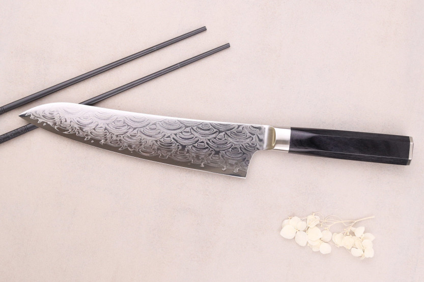 Sakai Takayuki Grand Chef Seigaiha Damascus 21 cm kokkekniv, 45 lag