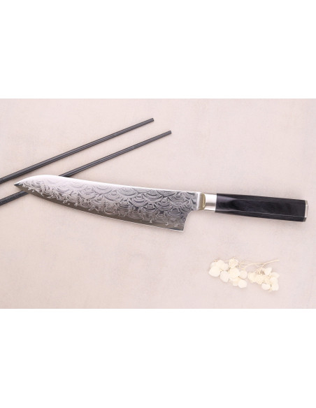 Cuchillo de Chef Sakai Takayuki Grand Chef Seigaiha Damascus 21cm, 45 capas
