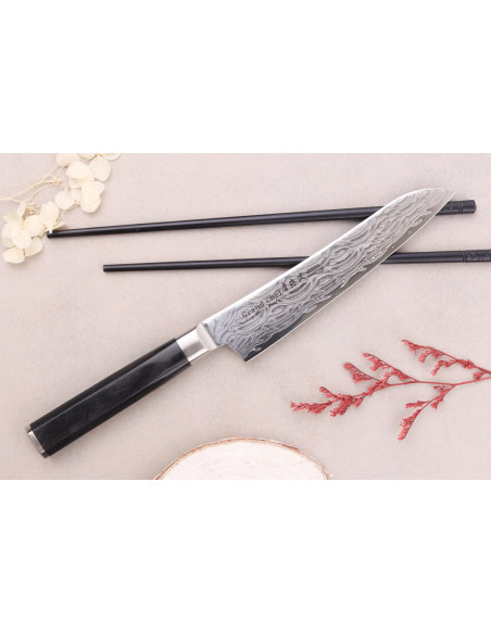 Sakai Takayuki Grand Chef Seigaiha Damasco 45 strati 15 cm coltello multiuso giapponese