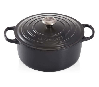 Le Creuset Signature Olla de hierro fundido redonda esmaltado 24cm Negro Mate