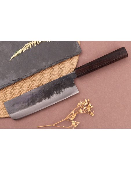 Nakiri-Messer 16,5cm japanisch handgefertigt Yuzo Shinju BS2