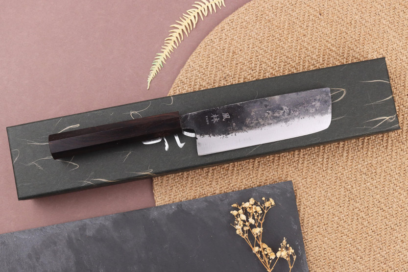 Yuzo Shinju BS2 12cm cuchillo japonés nakiri hecho a mano