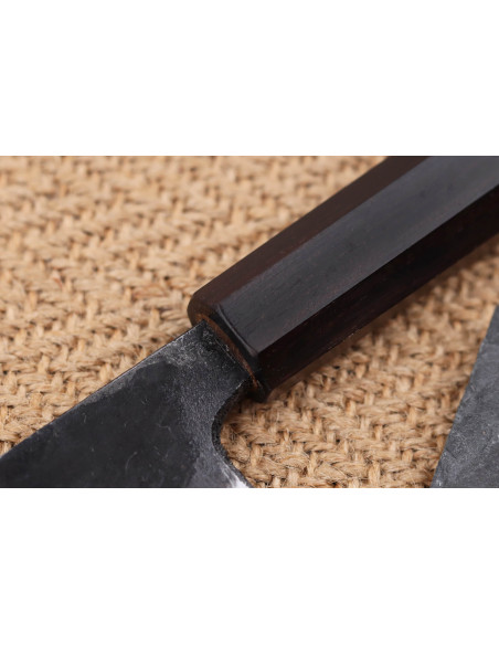 Coltello giapponese nakiri Yuzo Shinju BS2 12 cm fatto a mano