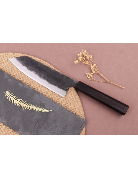 Faca bunka japonesa artesanal Yuzo Shinju BS2 de 16,5 cm