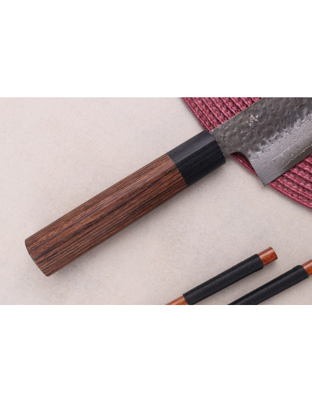 Couteau bunka 19cm japonais Shizu Hamono Gen VG10 damas