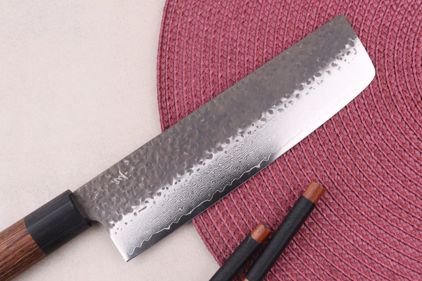 17cm Japanese Shizu Hamono Gen VG10 damascus nakiri knife