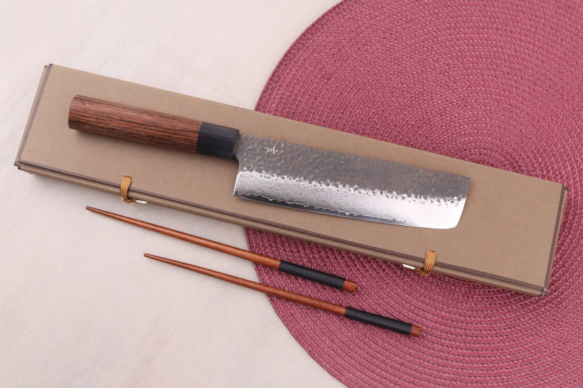 17cm Japanese Shizu Hamono Gen VG10 damascus nakiri knife