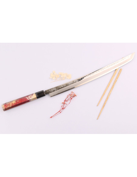 Sakimaru takohiki kniv 39cm Sakai Takayuki Rinka japansk handgjord kniv
