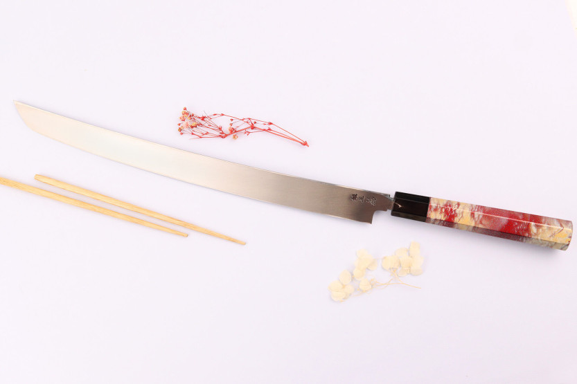 Sakimaru takohiki mes 39cm Sakai Takayuki Rinka japans handgemaakt mes
