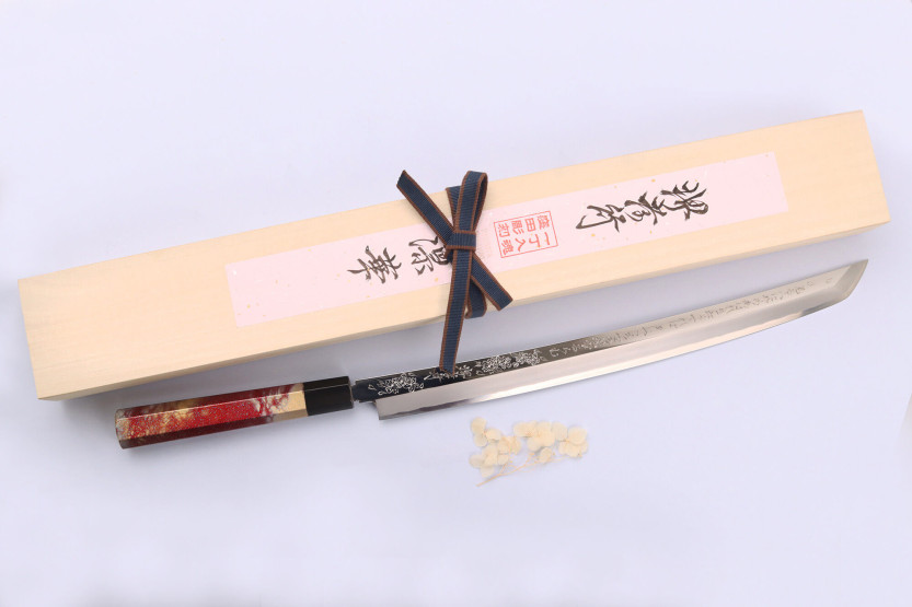 Sakimaru takohiki mes 39cm Sakai Takayuki Rinka japans handgemaakt mes
