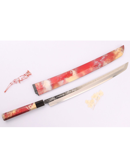 Sakimaru takohiki cuchillo 39cm Sakai Takayuki Rinka cuchillo japonés hecho a mano