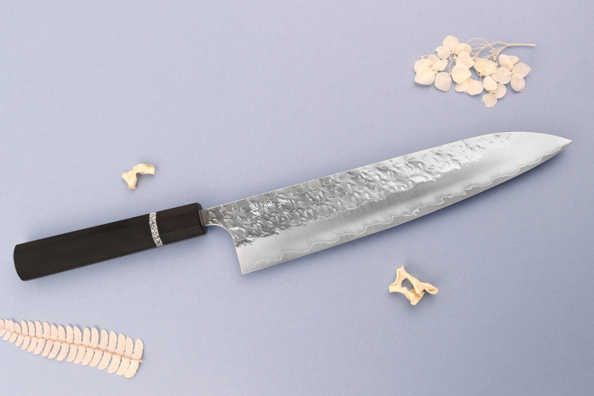 24 cm Yoshimi Kato Hyo SG2 traditionel japansk kokkekniv