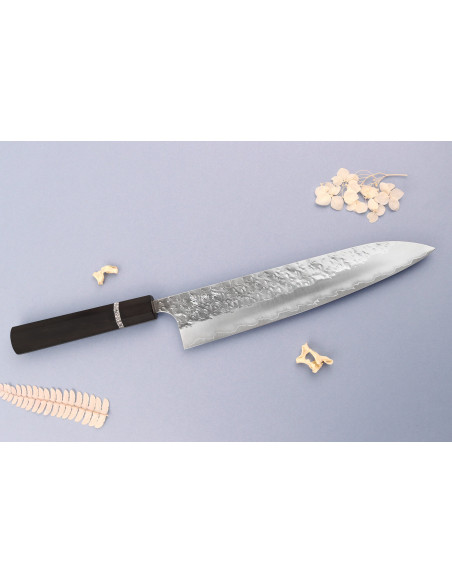 Cuchillo de cocinero tradicional japonés Yoshimi Kato Hyo SG2 de 24cm
