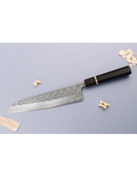 Cuchillo de cocinero tradicional japonés Yoshimi Kato Hyo SG2 de 24cm