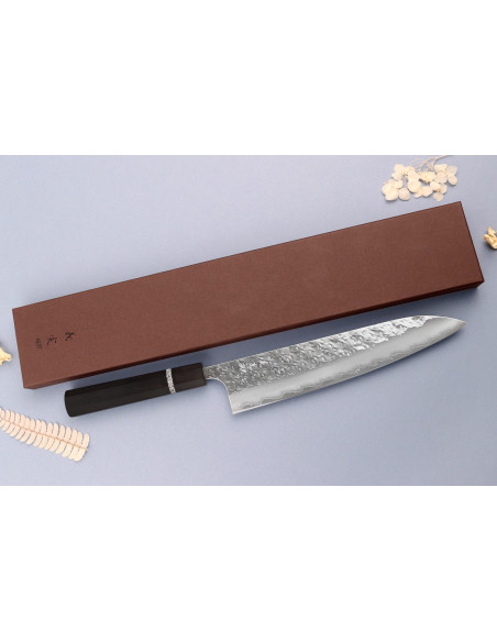 Cuchillo de cocinero tradicional japonés Yoshimi Kato Hyo SG2 de 24cm
