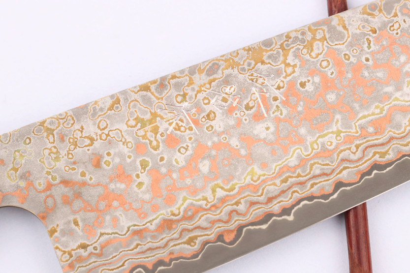 VG10 Rainbow Nashiji Takeshi Saji 16,5 cm japansk santokukniv