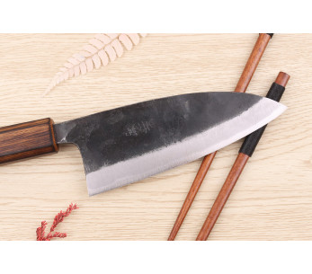 Faca japonesa artesanal Hidetsune BS2 13,5cm deba 2