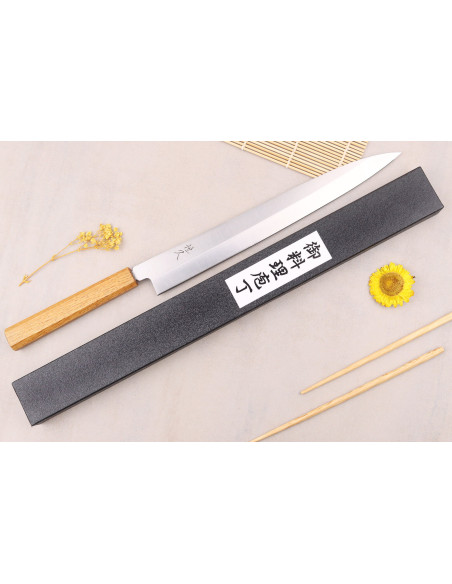 Yanagiba-Messer 30cm handwerklich japanisch Tsunehisa AUS-8 Griff aus Eiche